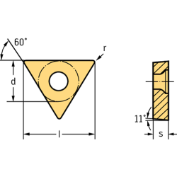 Walter CCGT09T304FS-1 WDN10 PKD: romboidales positivas 80° CCGT