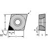 Walter CCMW060204-2 WCB50 CBN: romboidales positivas 80°