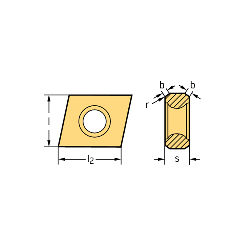 Walter CNHU0805PPN-D57T WKP25S Romboidales tangenciales