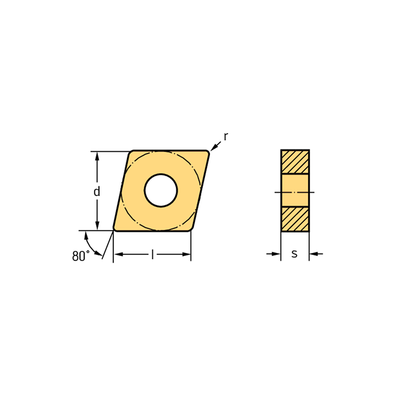 Walter CNMA120416-RK5 WKK10S Romboidales negativas 80°