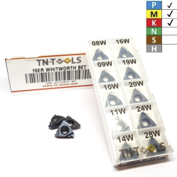 Kit 22ER ISO TN-TOOLS Placa de Roscar Exterior de Pasos Métricos (3,5 - 6,0)