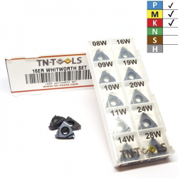 Threading Inserts Kit 16ER/IR Whitworth TN-TOOLS Whitworth Pitch Coating TIALN