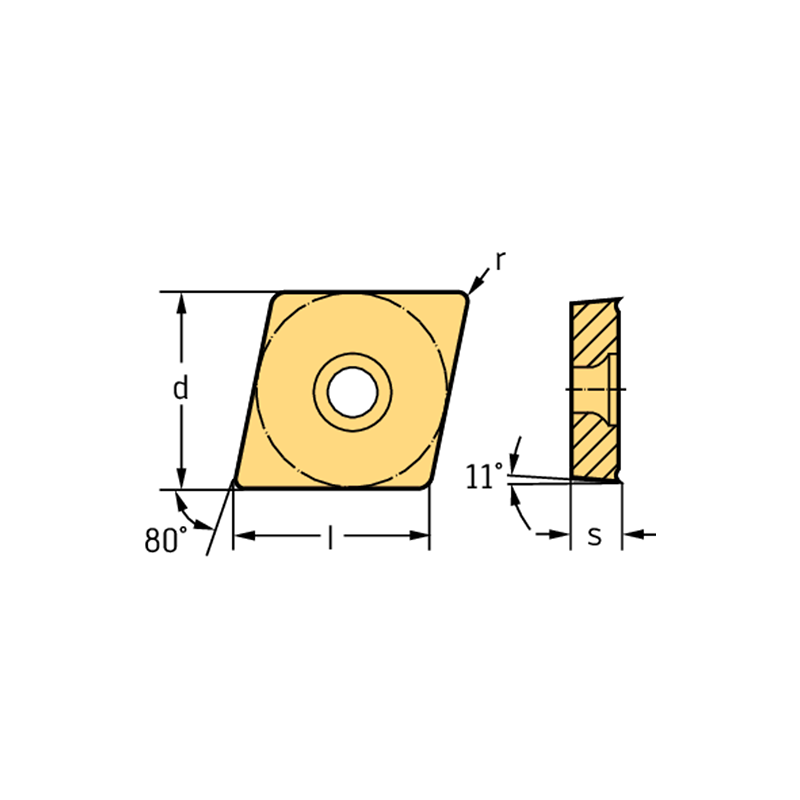 Walter CPGT050204M-FP2 WEP10C Romboidales positivas 80°