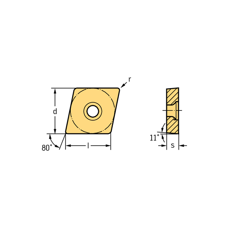 Walter CPGT09T304-MM4 WSM01 Romboidales positivas 80°