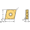 Walter CPGT09T304-MM4 WSM01 Romboidales positivas 80°