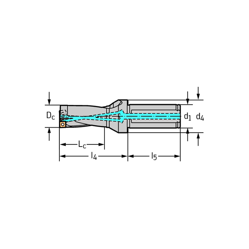 Walter D4120-02-14.50F20-P41 Broca con plaquitas de corte D4120-02