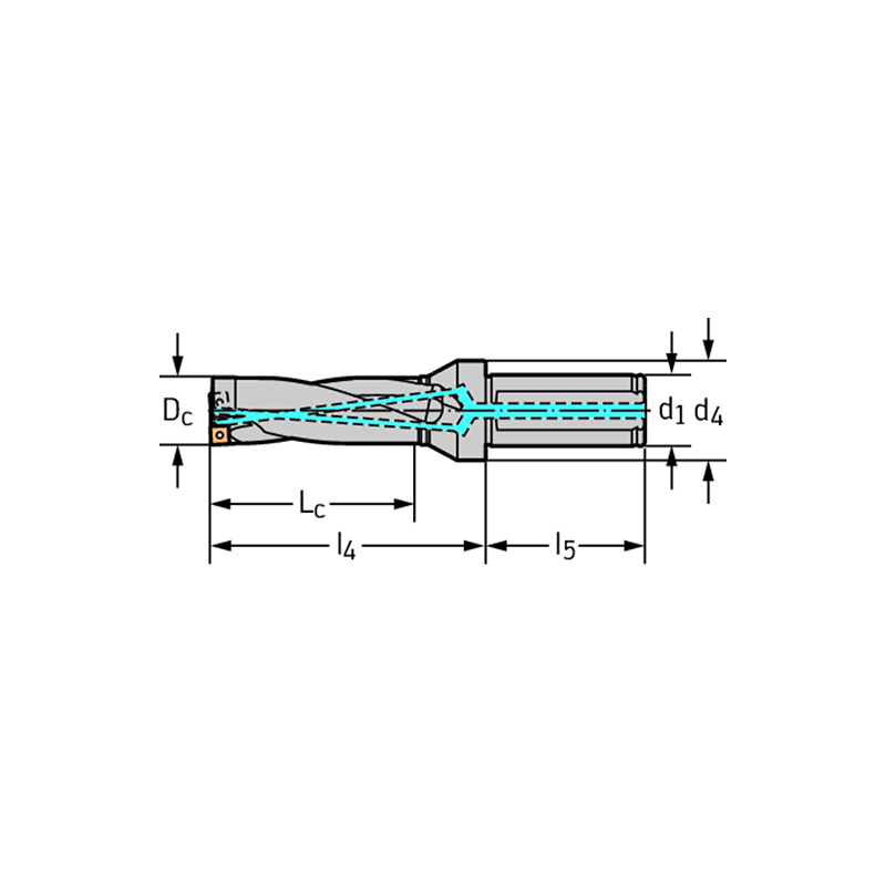 Walter D4120-03-13.50F20-P41 Broca con plaquitas de corte D4120-03