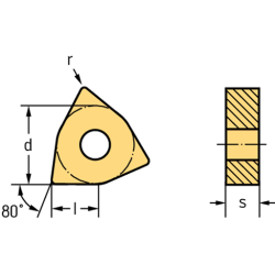 Walter D4120.03-21.41F26-P43 Broca con plaquitas de corte