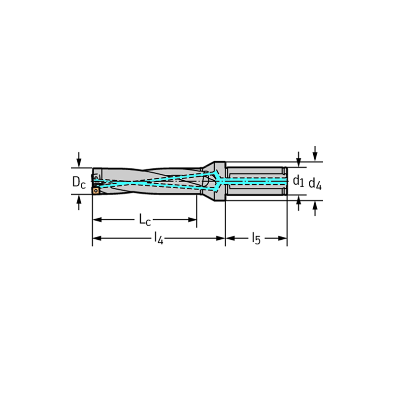 Walter D4120.04-41.28F38-P46 Broca con plaquitas de corte