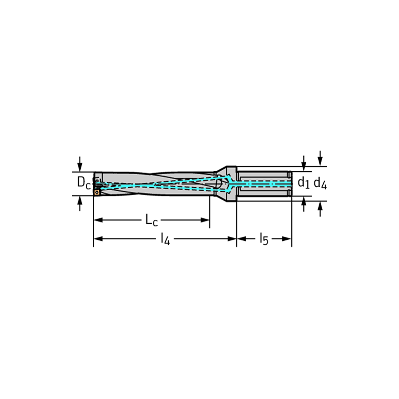 Walter D4120.05-41.28F38-P46 Broca con plaquitas de corte