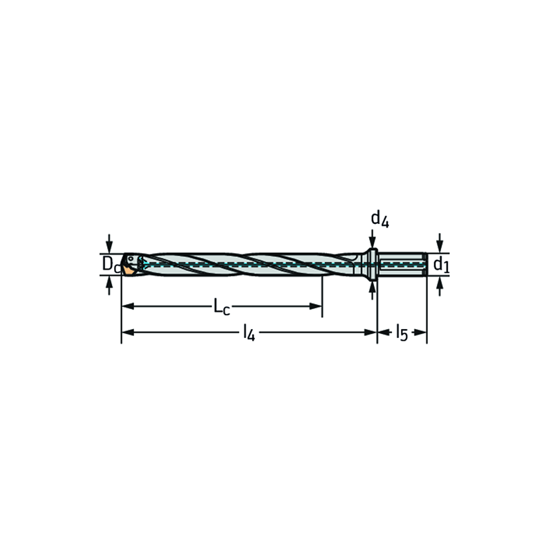 Walter D4140-10-18.00F20-D Broca con plaquitas intercambiables D4140-10