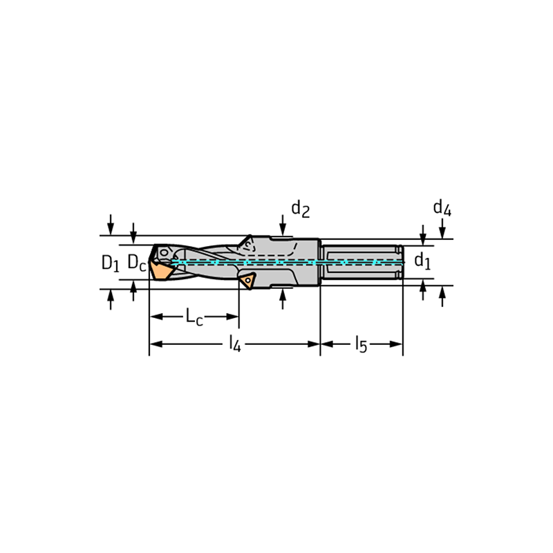 Walter D4240-02-24.00F25-G Broca con plaquitas intercambiables D4240-02