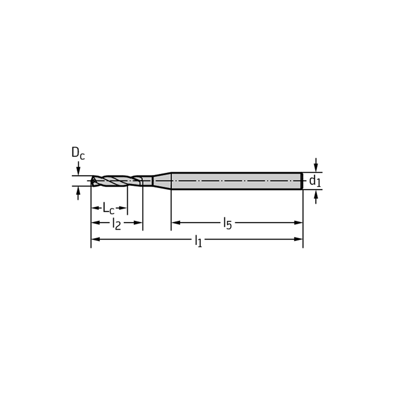 Walter DB133-05-01.450A0-WJ30EL Microbrocas helicoidales MDI