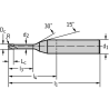 Walter DB133-08-01.550A0-WJ30ER Microbrocas helicoidales MDI