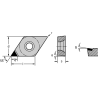 Walter DCGT11T304FS-1 WDN10 PKD: romboidales positivas 55° DCGT