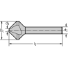 Walter E6819TIN-6.3 Avellanadores cónicos HSS 90°