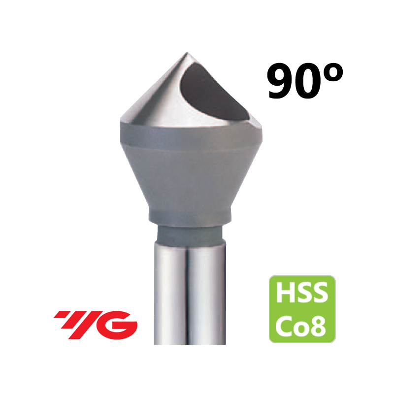 90° Hole HSSCo8 Straight Shank Counterbor