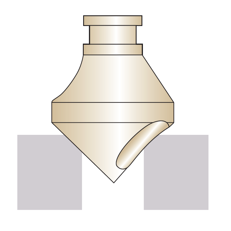 90° Hole HSSE Straight Shank Counterbor