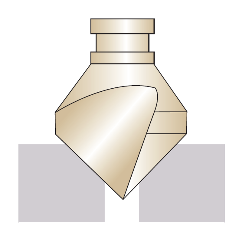 HSSCo8, SINGLE FLUTE CHAMFERING CUTTERS