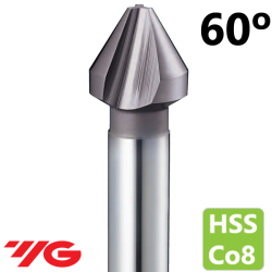 HSSCo8, THREE FLUTE COUNTERSINKS 60º