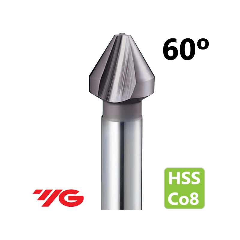 HSSCo8, THREE FLUTE COUNTERSINKS 60º HSSCo8, THREE FLUTE COUNTERSINKS 60º