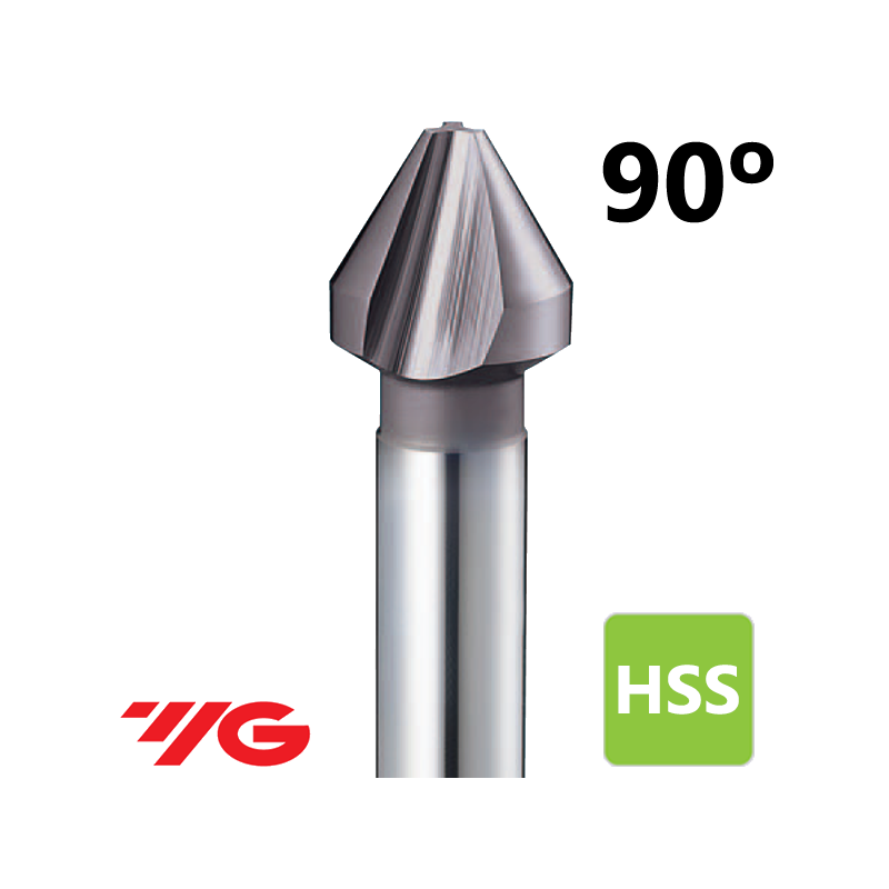 Avellanador Mango Cilíndrico HSS 3 Corte 90° Avellanador Mango Cilíndrico HSS 3 Corte 90°