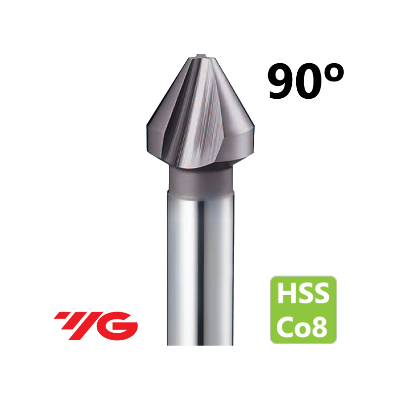 HSSCo8, THREE FLUTE COUNTERSINKS 90º HSSCo8, THREE FLUTE COUNTERSINKS 90º