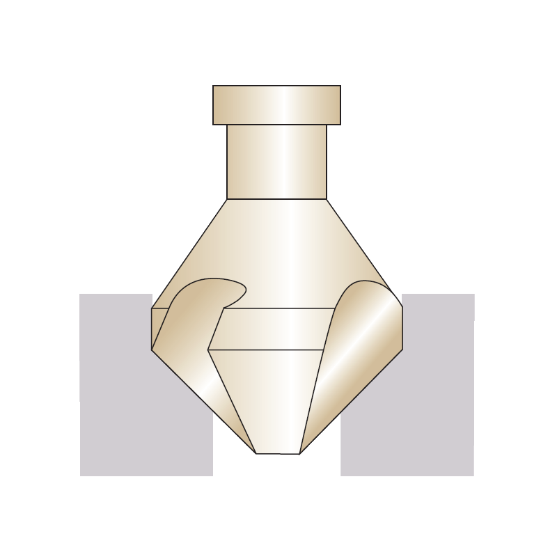 HSSCo8, THREE FLUTE COUNTERSINKS 90º