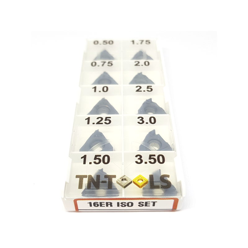 Kit de Placas de Roscar 16ER/IR ISO TN-TOOLS de Pasos Métricos (3,5 - 6,0) Recubrimiento TIALN