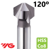 HSSCo8, THREE FLUTE COUNTERSINKS 120º