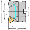 Walter F2330.B22.050.Z04.01,5 Fresa de gran avance