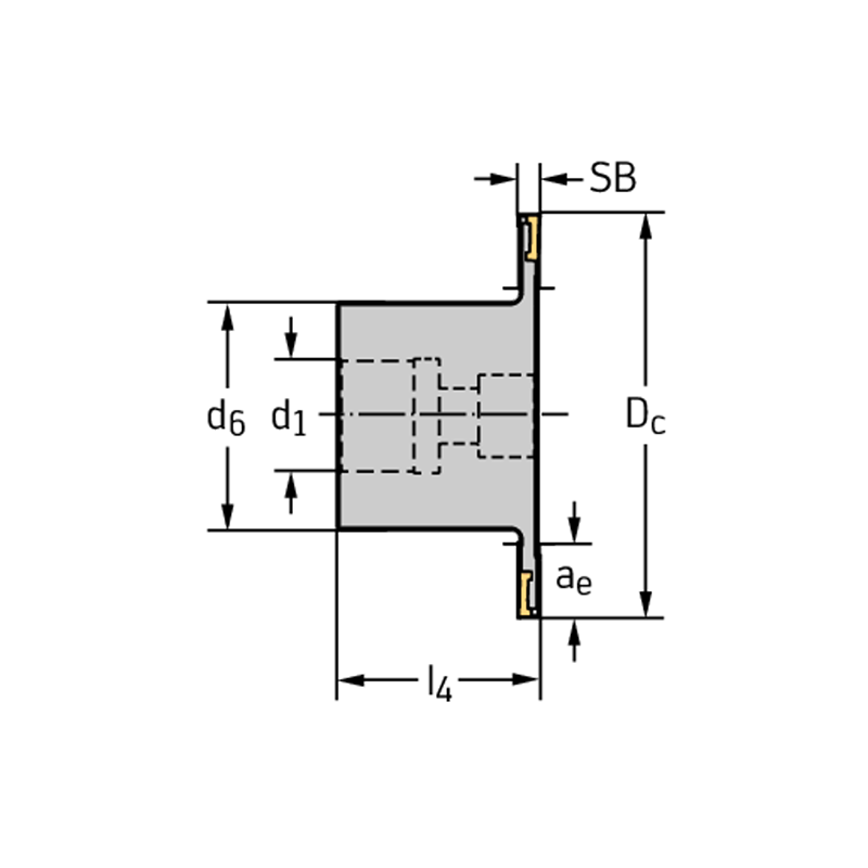Walter F4053.BN40.160.Z08.04R Fresas de disco para ranurado