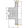 Walter F4253.BN40.200.Z08.14R Fresas de disco para ranurado