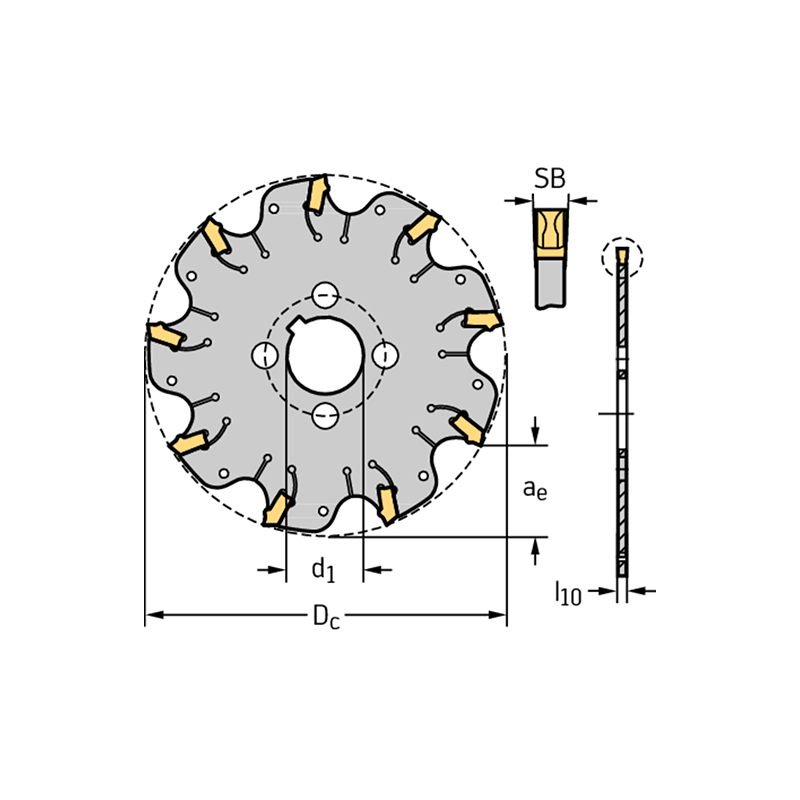 Walter F5055.B40.160.Z14.4,0 Plaquita de corte para tronzado y ranurado