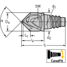 Walter H1E58518-E12-12 Fresas de chaflanar MDI 60°
