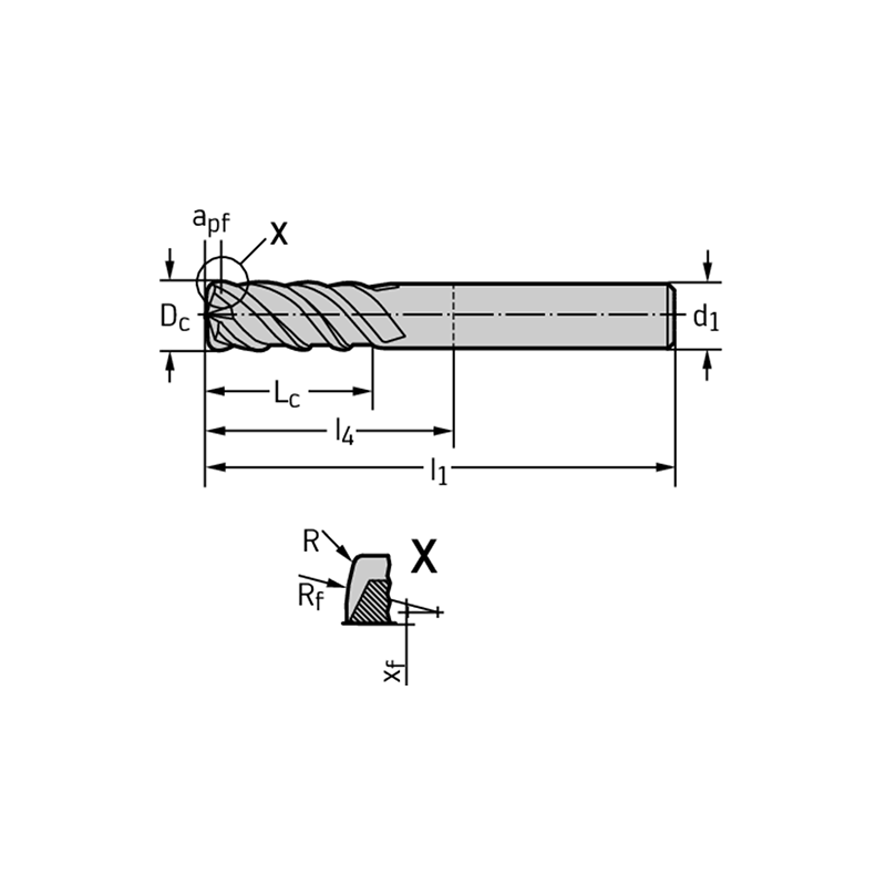 Walter H3094718-20 Fresas de escuadrar/ranurar MDI