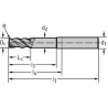 Walter H602311-4 Fresas de escuadrar/ranurar MDI