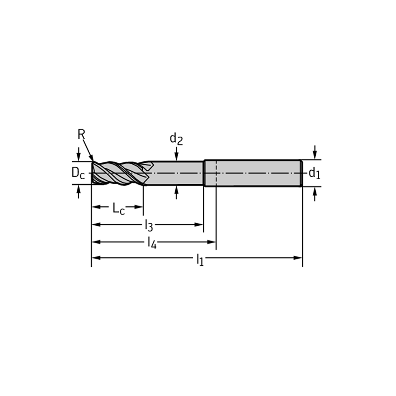 Walter H6023114-4 Fresas de escuadrar/ranurar MDI
