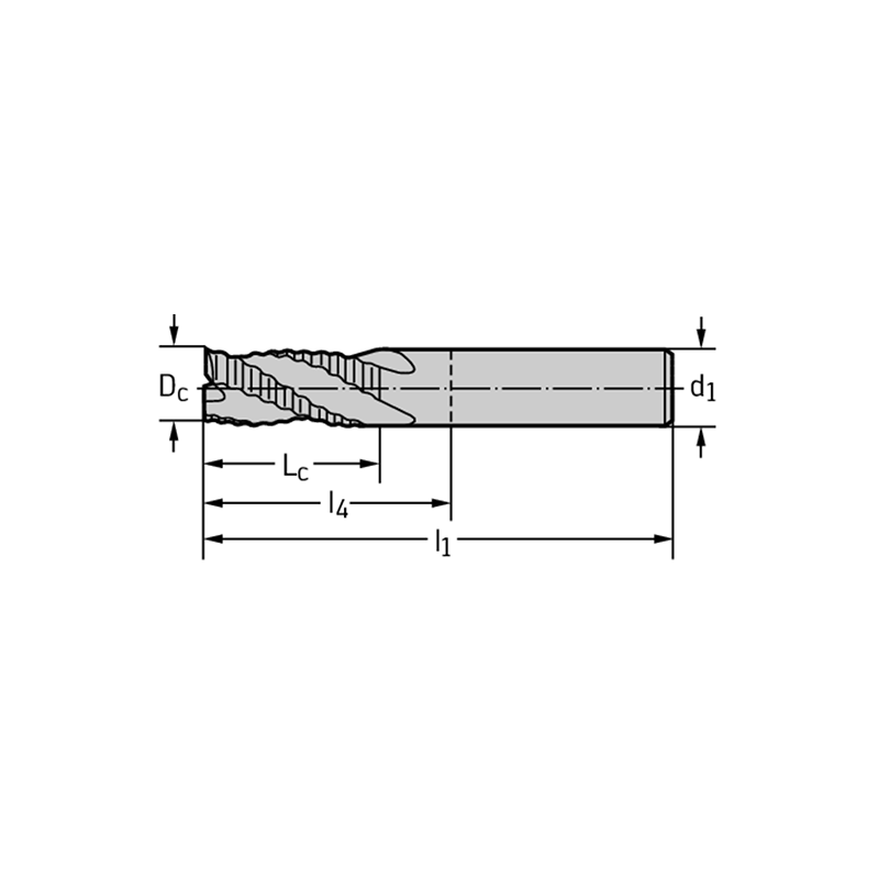 Walter H608411-12 Fresas de escuadrar/ranurar MDI