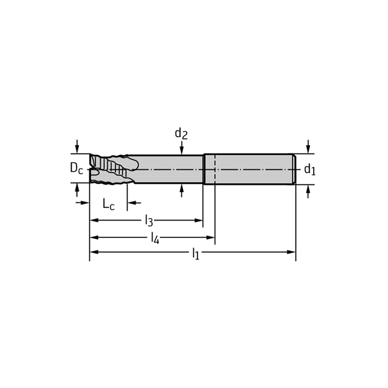 Walter H608771-16 Fresas de escuadrar/ranurar MDI