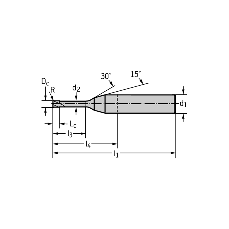 Walter H8005828-1.5 Fresas de escuadrar/ranurar MDI