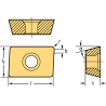 Walter LDMT14T308R-D57 WSM35S Romboidales positivas