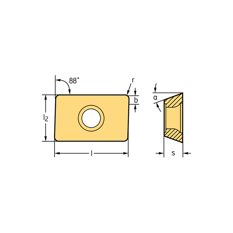 Walter LPMT150412R-D51 WKP25S Romboidales positivas