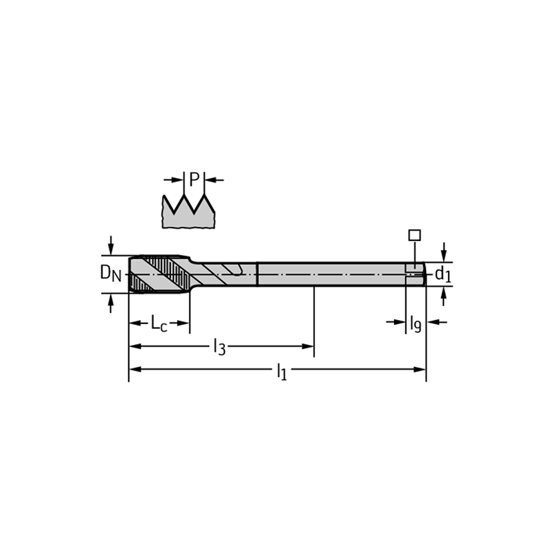 Walter M225549-EGUNC3/8 Machos de roscar a máquina HSS-E