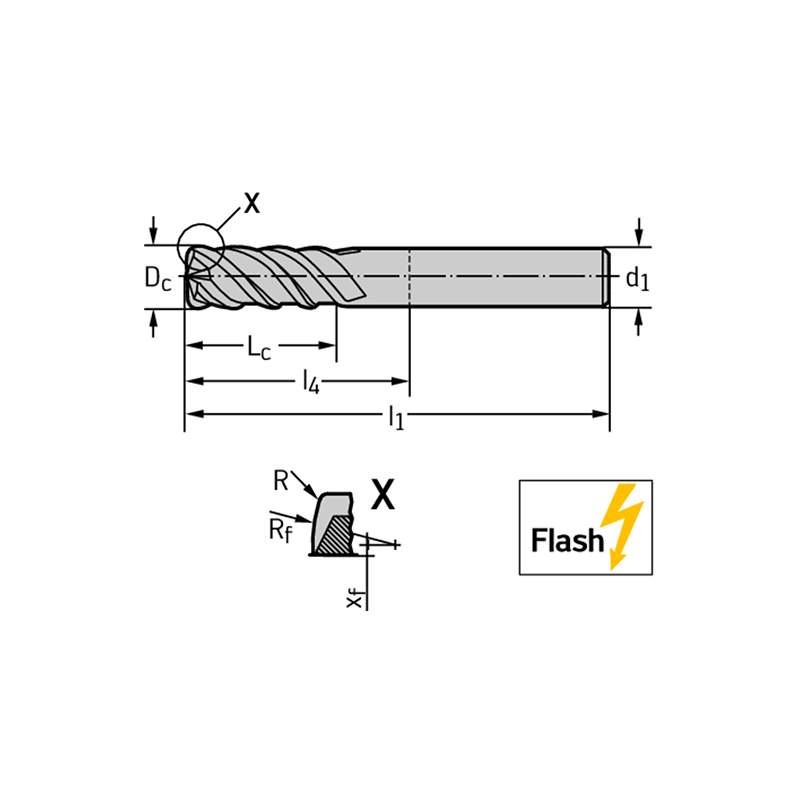 Walter MC025.7.94A4D102-WJ30TF Fresa de gran avance de MDI MC025