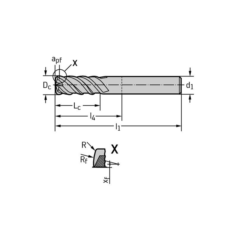 Walter MC089-04.0A4B050-WB10TG Fresa de gran avance de MDI