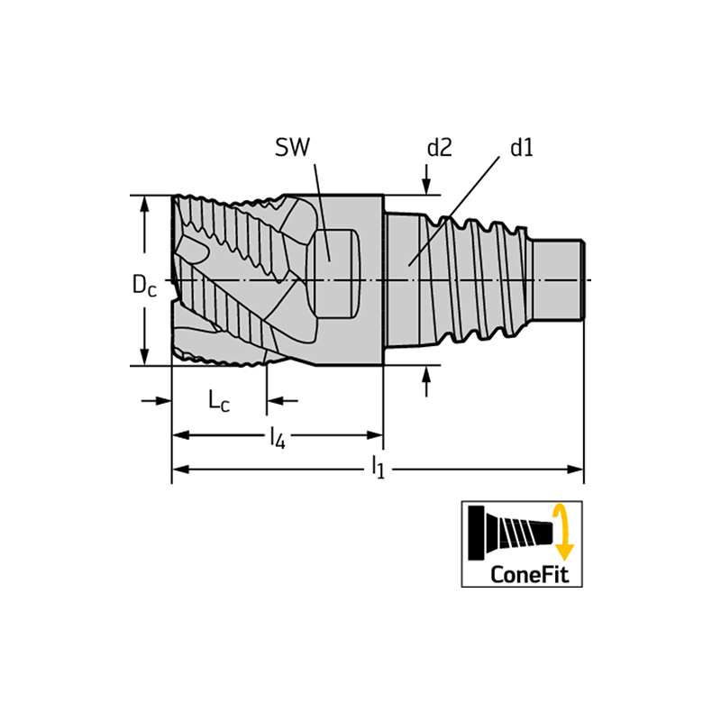 Walter MC320-12.0E5P-WJ30TF Fresas de escuadrar/ranurar MDI