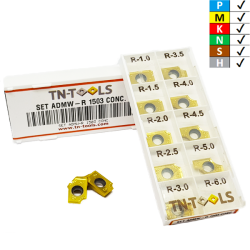 Kit de placas de Fresar TN-TOOLS de radios Convexos