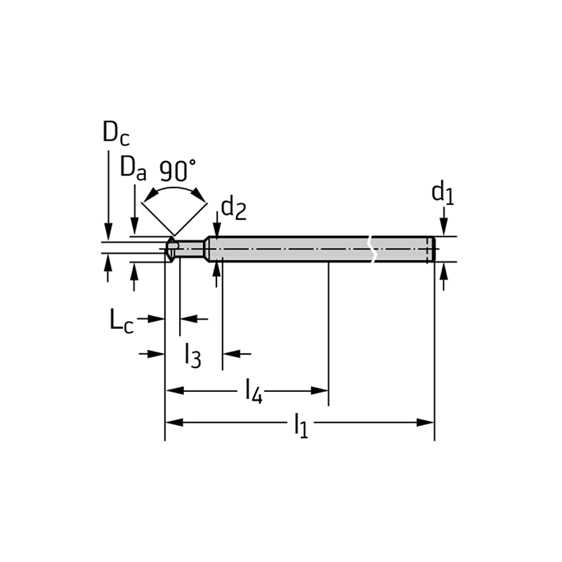 Walter MC504-10.0A6L-WJ30TF Desbarbador hacia delante y hacia atrás MDI