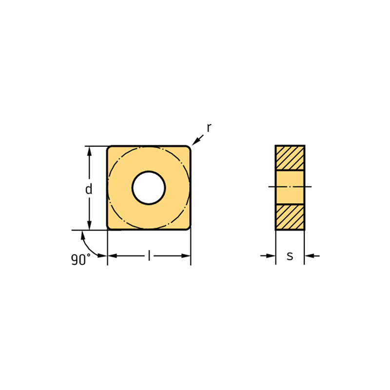 Walter NTS-ER-16 019W WXP20 Placas giratorias de rosca exterior – Perfil completo, Whitworth NTS